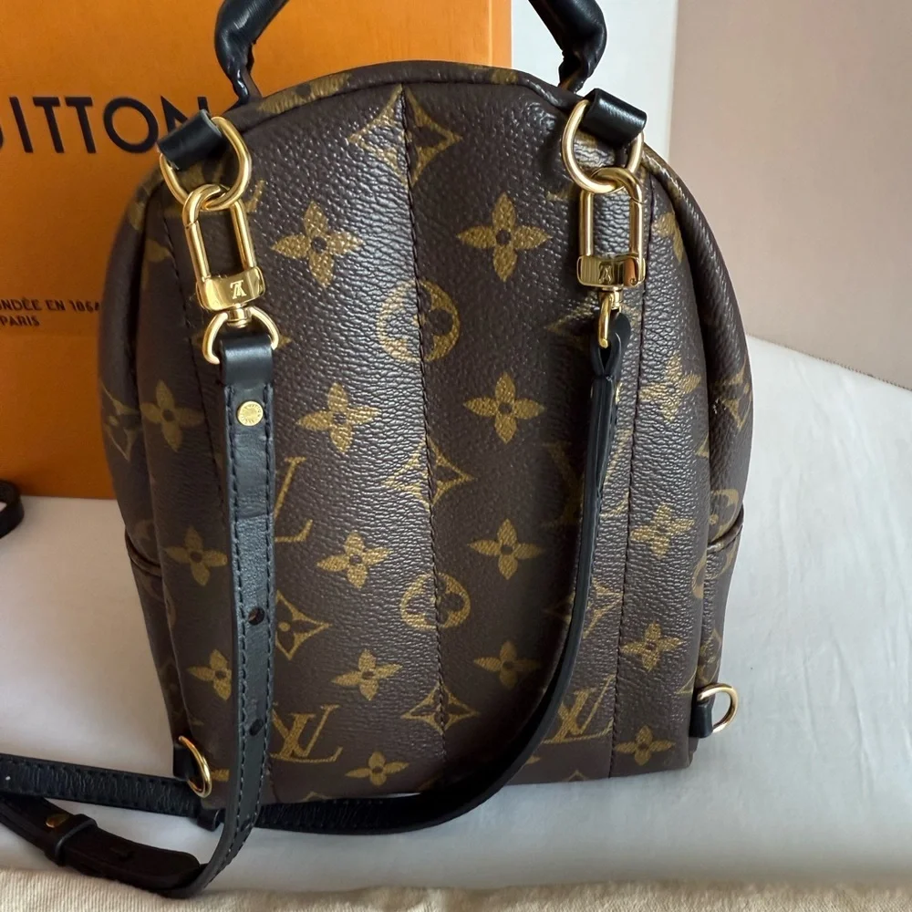 Authentic Louis Vuitton Palm Springs mini backpack purse with box & dust bag - Picture 7 of 16